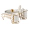 Soup Set with Matt Fleck Gold Stand 15 PCS
