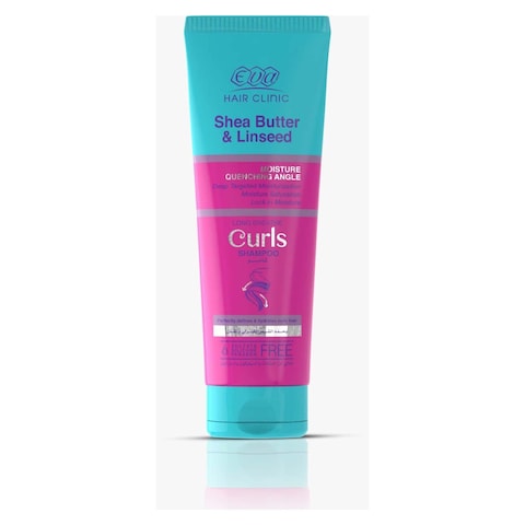Eva Hair Clinic Curls Shampoo With Shea Butter &amp; Linseed - 230 ml