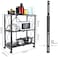 Nar 3-Tire Kitchen Microwave Racks Shelving Storage Unit Foldable Bread Rack, Storage Racks, Trolleys, Metal Organizer Wire Rack For Home Kitchen (B-3 Layer)