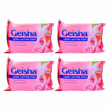 Geisha Rose &amp; Honey Soap 125G X 4