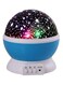 Generic Rotary Flashing Star Moon Projector Night Light Blue/White/Black 13X13X14.5cm