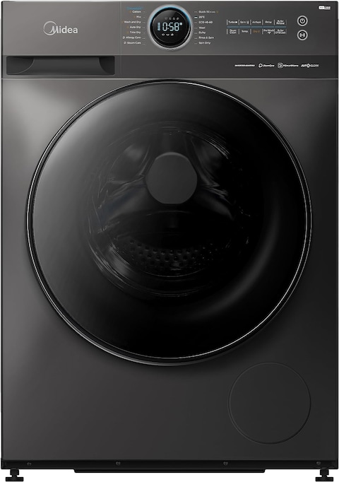 Midea 10/7 kg Washer Dryer with BLDC Inverter Motor, 1400 RPM, Wi-Fi Machine, 16 Programs-Allergy/Steam Care, Titanium Steel Gray, MF200D100WBT-GCC