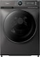Midea 10/7 kg Washer Dryer with BLDC Inverter Motor, 1400 RPM, Wi-Fi Machine, 16 Programs-Allergy/Steam Care, Titanium Steel Gray, MF200D100WBT-GCC