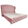 In House Serin Velvet Bed Frame - Queen - 200x140 cm - Light Pink