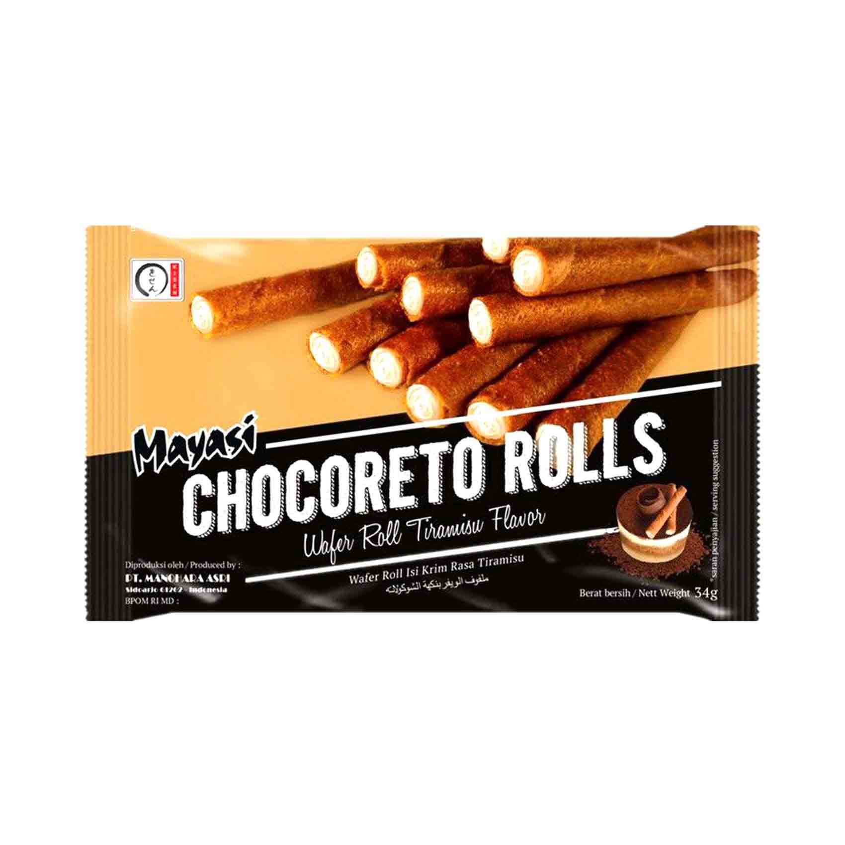 Mayasi Wafer Roll Tiramisu 34gram