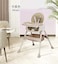 Kidsland Honelevo Baby Dining Chair Baby Feeding Chair Portable High Chair ，Adjustable Height Foldable Toddler Seat ，Safty Highchair With Meal Tray, All For Your Baby (Khaki)