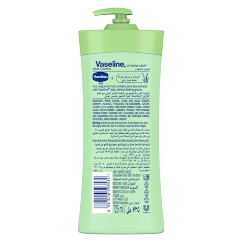 Vaseline Intensive Care Aloe Soothe Body Lotion White 725ml