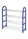 Generic 4-Tier Shoe Rack Blue/Silver 57X19X57cm