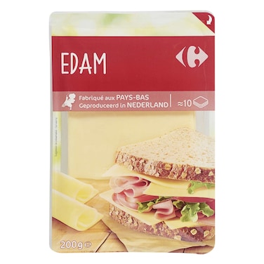 Carrefour Edam Slices Cheese 200G