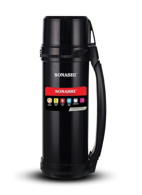 Sonashi Hot And Cold 1.5 L Vacuum Flask SVF-1501 Black