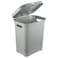 Esqube Laundry Basket with Lid Grey 50L Capacity Pack Of 2