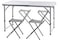 Aluminum Folding Table 120cm, Height Adjustable Foldable Desk, Portable Utility Picnic Table, for Indoor Outdoor Camping Dining w/ 4 Folding Chair Stool