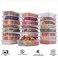 Vsell24 50Pc 650Ml Clear Plastic Microwave Containers With Lids For Takeaway Lunch Office Pack And Spices Food Storage