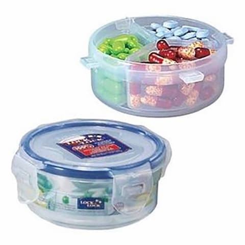 Lock and Lock Round Divided Food Container - 0.14 Liter