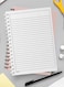 Lowha Spiral Notebook With 60 Sheets And Hard Paper Covers With Brush Textures Design, For Jotting Notes And Reminders, For Work, University, School