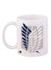 Bp Attack On Titan Printed Mug White/Blue/Grey 12Ounce