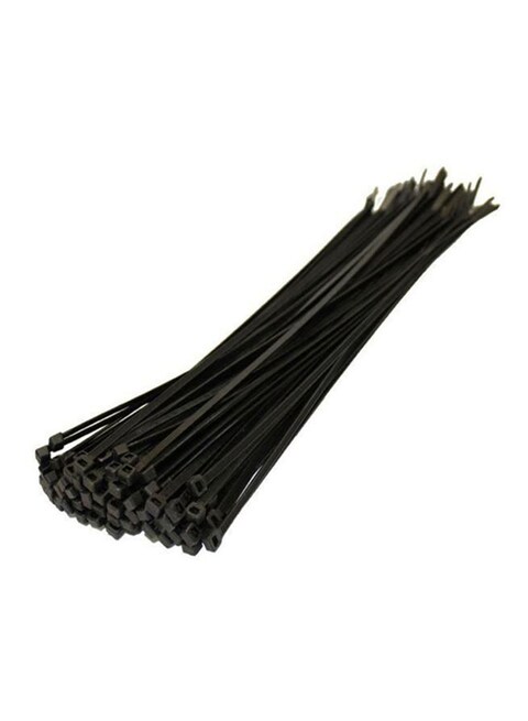 Generic 100-Piece Cable Tie Set Black 250millimeter