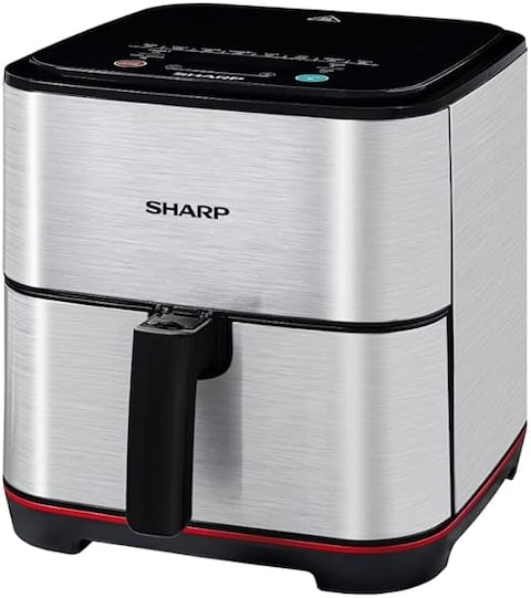 Sharp Air Fryer 1600 Watts, 7 Liters,8 Cook Menu, Non-stick coating - KF-AF70RT-S3