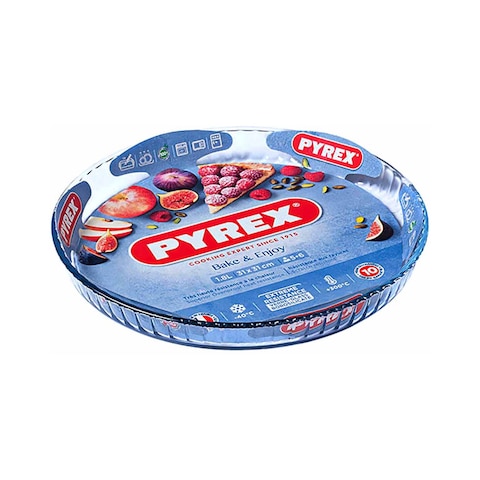 Pyrex Heat Resistant Flan Dish - 24 Cm - Clear