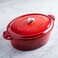 HENCKELS OVAL CASSEROLE ENAMELED DUTCH CAST IRON - 6L / 6.3QT (RED)