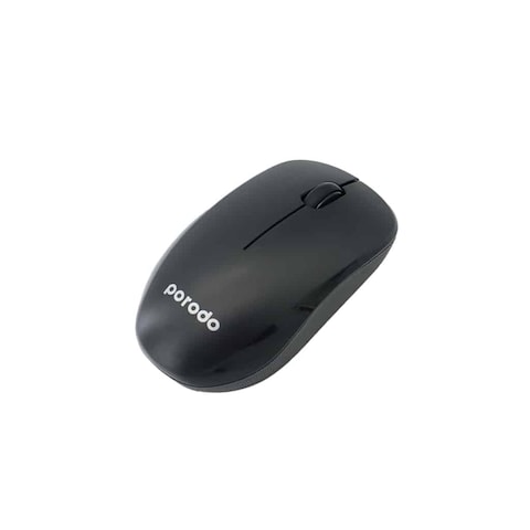 2.4G Wireless Rchargeable Mouse, DPI 1200, Porodo PD-WBRM12-BK Black