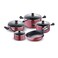 Royalford Rf8500 10 Pcs Aluminum Non-Stick Cookware Set - Portable Cool Touch Handle Heat Resistant Handles Scratch Resistant
