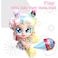 Fitto pretty stylish modern American girl doll with yellow boots, large blue eyes, unicorn-colored hair with a battery, a singing doll toy ice cream blind box surprise 12-inch toy for girls