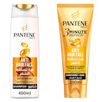 Buy Pantene Pro-V Anti-Hairfall Shampoo 400ml + 3 Minute Miracle Conditioner 200ml in Kuwait