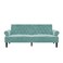 In House Nutella 2 In 1 Sofabed Velvet Upholstered - Light Turquoise