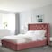 In House Lychee Velvet Bed Frame - Queen - 200x160 cm - Dark Pink