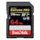 SanDisk Extreme Pro Class 10 SDXC-I Memory Card 64GB Black