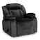 In House Velvet Classic Recliner Chair - Black - NZ50