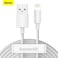 Baseus Lightning Cable 2 Pack of 1.5m for iPhone USB Cable, USB A to Lightning Cord Compatible with iPhone 14/13/12/11/10/XS/X /8/7 /6 iPad and More &ndash; White