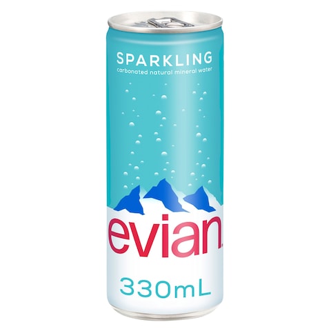 evian Sparkling Carbonated Natural Mineral Water 330ml