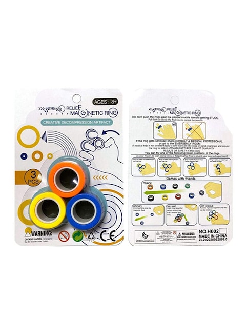 Generic 3 Piece Fidget Spinner Anti Stress Magnetic Rings Cmcm