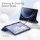 Case For Samsung Galaxy Tab S9 FE+ 12.4 Inch, Slim Translucent Back Tri-Fold Stand Protective Tablet Cover, Support S Pen Charging, Auto Wake/Sleep (Blue)