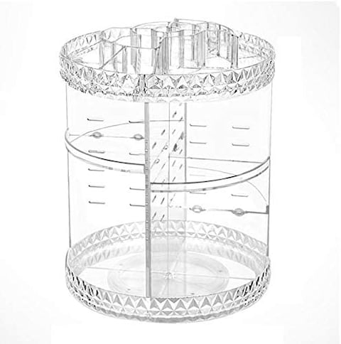 Generic Acrylic Cosmetic Storage Large Capacity 360 Degree Rotating Adjustable Makeup Organizer Jewelry Display Case