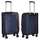 Eminent Expandable Luggage Trolley Bag Soft Suitcase for Unisex Travel Polyester Shell Lightweight with TSA lock Double Spinner Wheels E765SZ Medium Checked 24 Inch Navy Blue