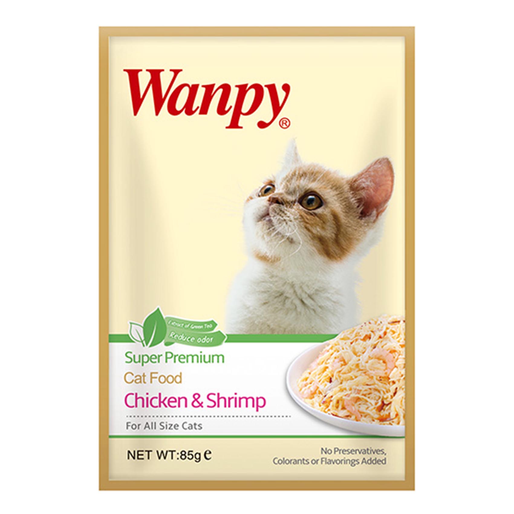 Wanpy Super Premium Chicken And Shrimp Cat Food 85g
