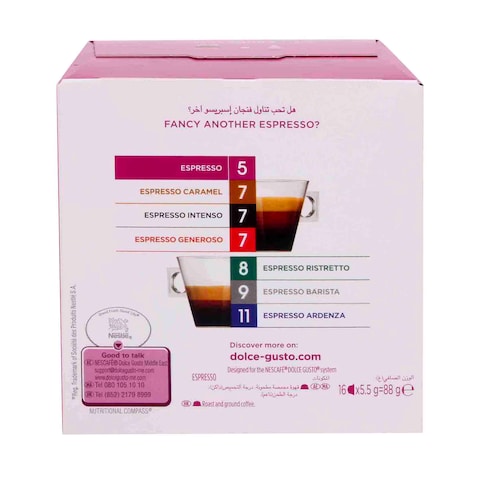 Nescafe Dolce Gusto Espresso 16 Capsules 88g