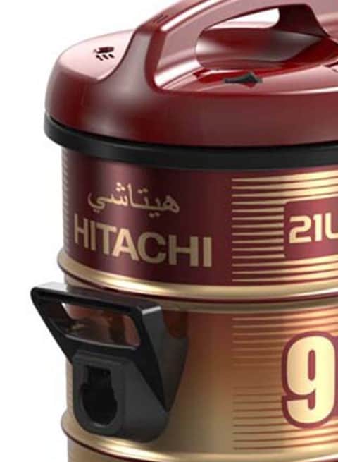 Hitachi Metal Drum Vacuum Cleaner, 21L, 2200W, CV-960F SS220 WR, Multicolour