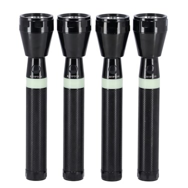 Krypton Rechargeable LED Flashlight, Cree LED, Knfl5157 - Unbreakable Lens, Rechargeable Battery 1900mAh, Powerful Torch For Camping/ Hiking/ Indoor/ Outdoor And More