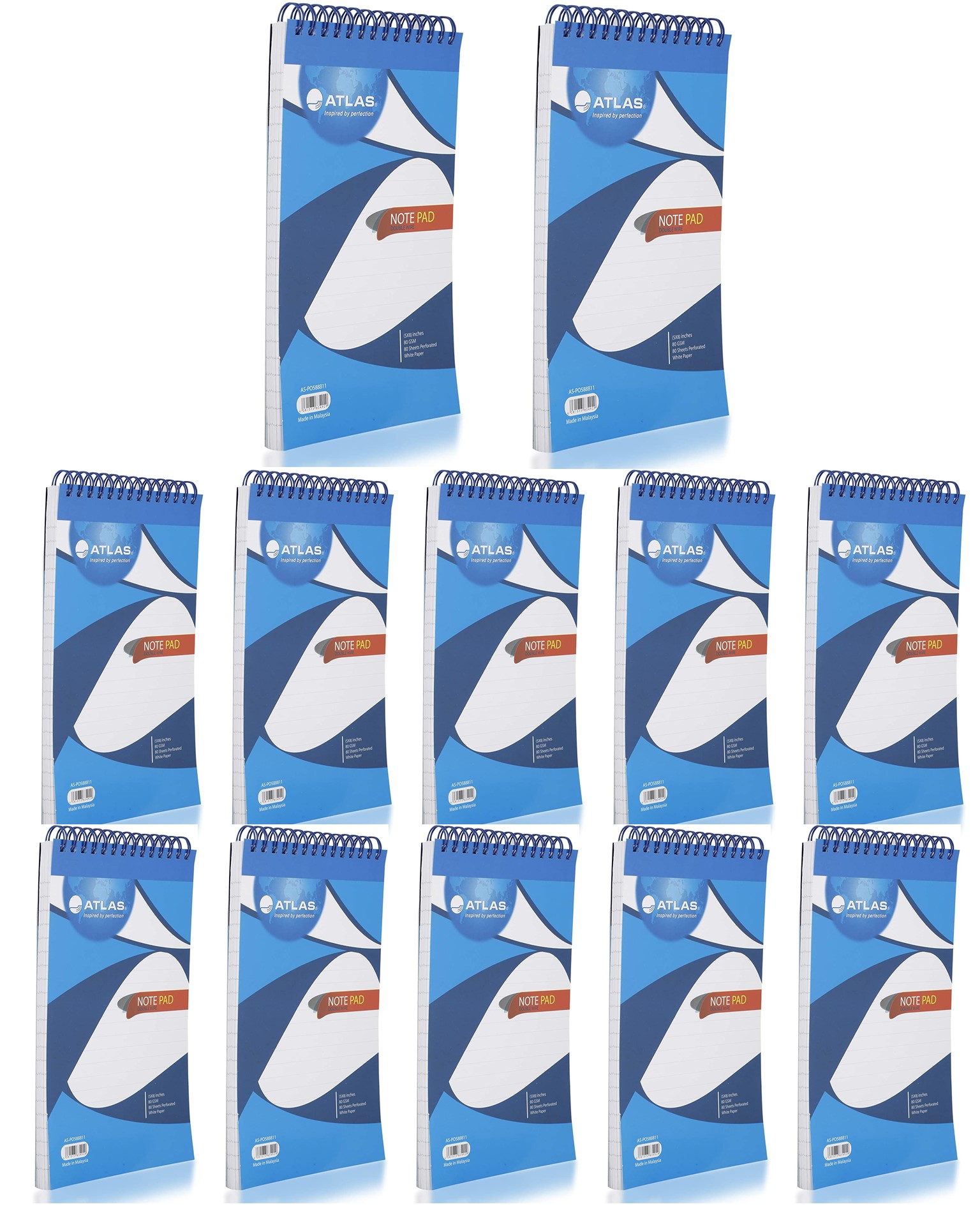Buy 12-Piece Double Wire Binded Notepad 5x8 Inch Size Online ...