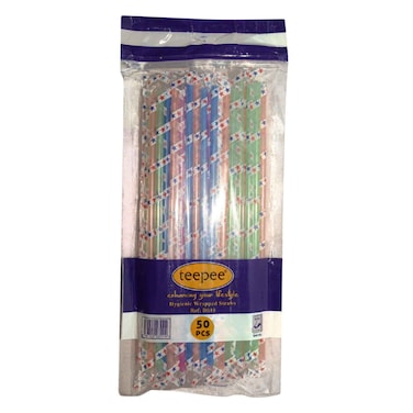 Teepee Hygienic Wrappd Party Straws