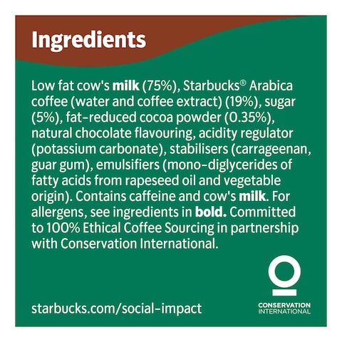 Starbucks Chocolate Mocha Coffee Drink 220ml