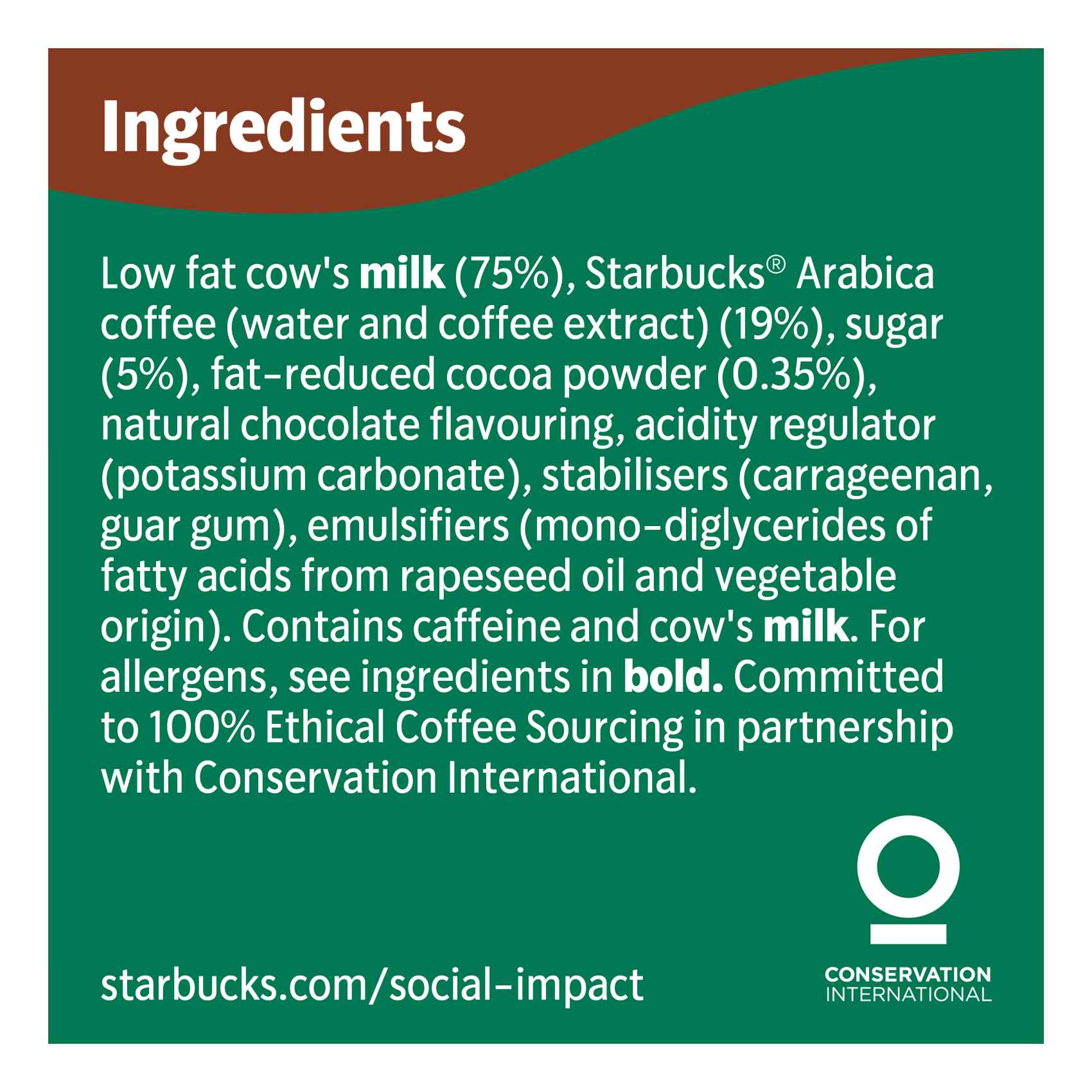 Starbucks Chocolate Mocha Coffee Drink 220ml