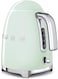Smeg 50's Retro Style Electric Kettle KLF03PGUK, 3000 W, 1.7L, Pastel Green, Stainless Steel, Glossy Finish