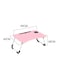 Generic Foldable Laptop Table Pink/White/Black 60x40x28cm