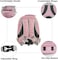 Bird carrier backpack, Transparent and breathable Bird bag with Removable mat, Safety leash, and Standing Perch for Parrots and large-sized birds, Portable bird hiking gear (Pink)