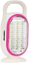 Geepas LED Emergency Lantern With Solar Panel, GE53033, Energy Efficient Design, 21 Pieces Hi-Power LEDs, And 5 Hours Working, Compact, Pink And White - 2 Year Warranty